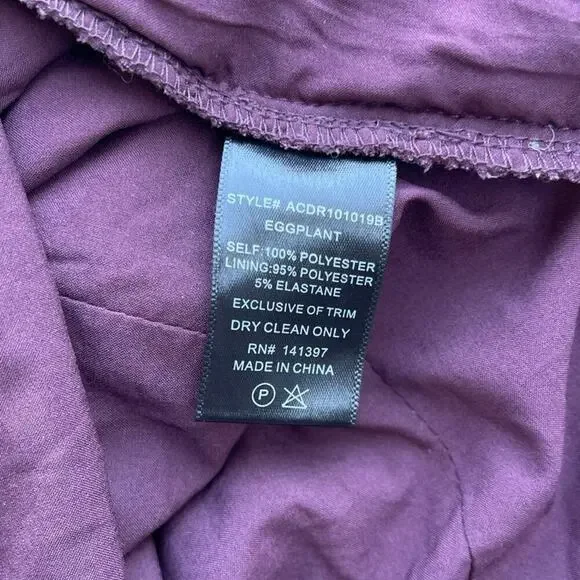 ASTR The Label Mardi Long Sleeve Ruched Mini Dress in Eggplant Purple - Small - Picture 13 of 15